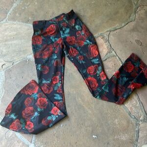 Current mood bell bottom rose pants